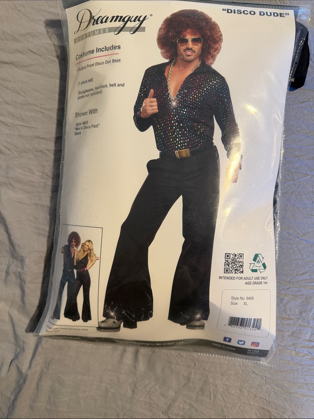 Dreamgy Disco Dude Black Bell-Bottom Pants - Mens XL